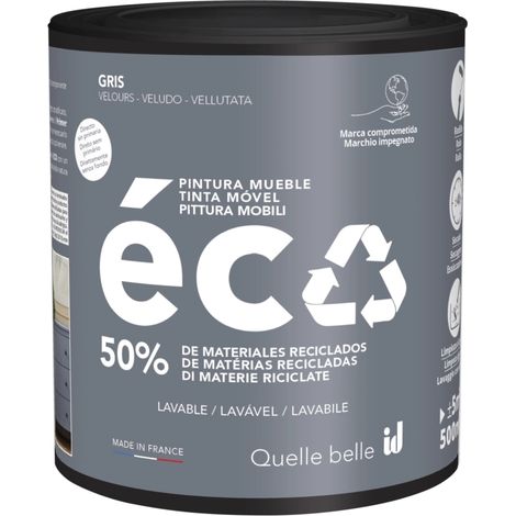 pittura per restauro legno mobili "eco mobili" grigio tempesta 500 ml (1/3)