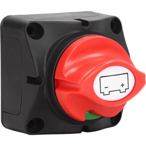 Interrupteur sectionneur de batterie 275 A, coupe-batterie principal avec borne M10 et gaine thermorétractable, 12-36 V CC (1/5)