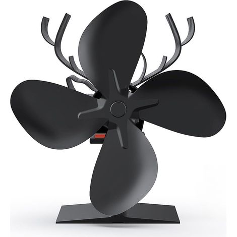 Holzofenventilator mit 4 Flügeln – wärmebetrieben – Überhitzungsschutz – optimale Luftzirkulation und Energieeinsparung