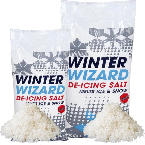 10kg De-Icing Winter Salt White Grit Rock Salt Ice & Snow Remover Ideal for Roads, Driveways & Paths
