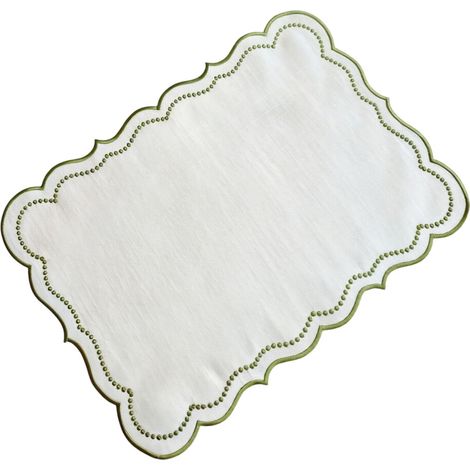 Napperon élégant de cuisine en polyester avec une belle-Vert (1/2)