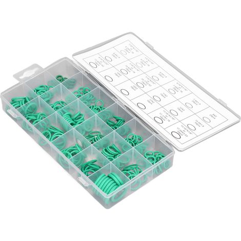 Lot de 270 joints toriques verts en caoutchouc résistant à l'usure, assortment pour plomberie auto et entretien (1/5)