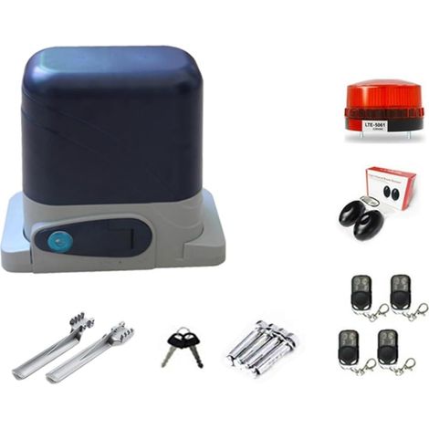 Kit d'ouvre-portes automatiques Opérateur de porte électrique d'entraînement de crémaillère coulissante automatique résidentielle de 800KGS avec à distance for le contrôle d'application de WiFi d'ouvr (1/5)