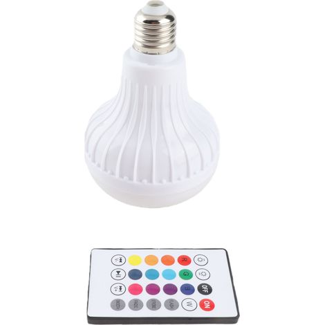 Ampoule LED RGB E27 12W avec haut-parleur Bluetooth et télécommande, pour écouter de la musique sans fil (1/5)
