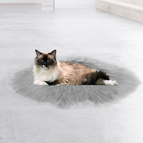 Coussin chauffant en peluche pour petit chat, couverture électrique à température constante, imperméable, anti-glissement, interface USB (gris) (1/5)