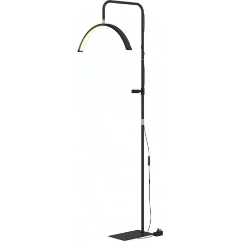 Lámpara de pie LED semicircular regulable 36 W negra para salón (1/5)