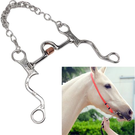 Foret à chaîne en acier inoxydable de 120 mm à motif en forme de bouche de cheval, adapté au jardinage, à l'élevage et à une utilisation en extérieur. (1/5)