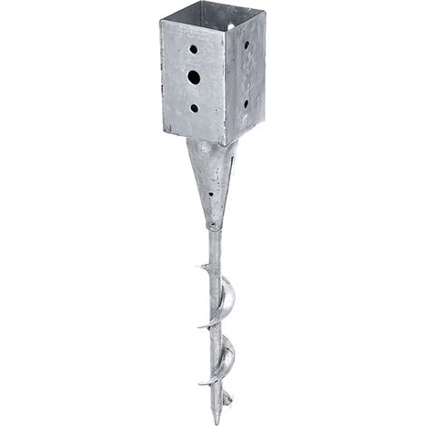 Alberts Einschraub Bodenhülse 91x91x595mm - Einschraubbodenhülse für Vierkantholzpfosten, Stahl feuerverzinkt (1/4)