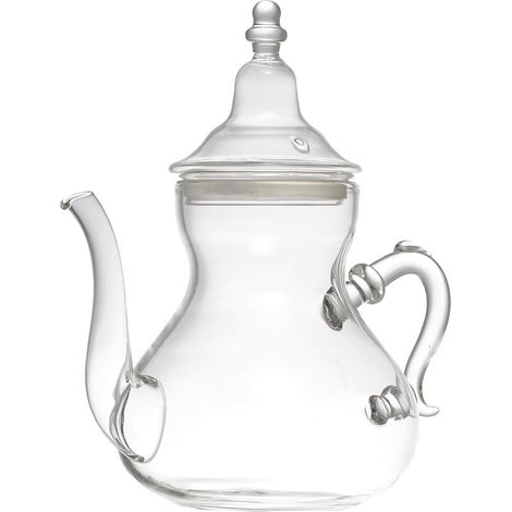 Théière en verre 80 cl avec bec verseur anti-goutte (1/5)