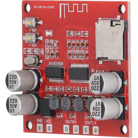 Carte amplificateur audio 2 canaux Bluetooth pour enceinte sans fil DC 12-24V (1/5)