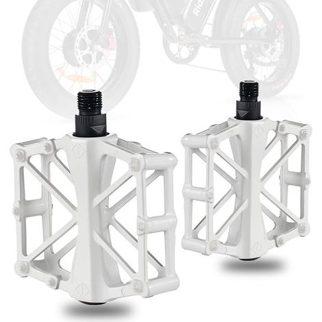 Pedales blancos，pedales para bicicleta eléctrica，pedal de plataforma de aluminio ligero con pasadores antideslizantes (1/5)