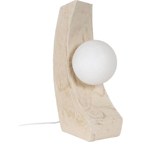 Lampada da scrivania - BigBuy Home - Modello in poliresina - Colore crema - Dimensioni 16,5x11,5x30 cm - Elettrica (1/5)