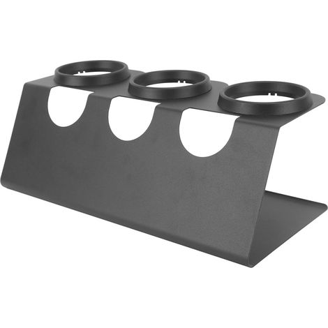 Porte-bouteilles de soda noir à 3 trous avec égouttoir et coussinet en silicone pour la maison (1/5)