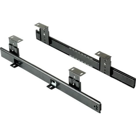 Schubladenschienen, 350 mm Kugellager-Schubladenschienen für ausziehbare Tastaturablagen (1 Paar) Schwarz (1/4)