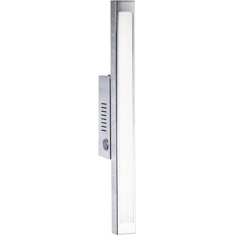 Wandleuchte Wandlampe modern LED Wandlampe mit Touchdimmer silber, Metall, 1x LED 8,6W 600Lm 3000K, LxBxH 42x4x9 cm, WOFI 4402.01.01.7000 (1/2)