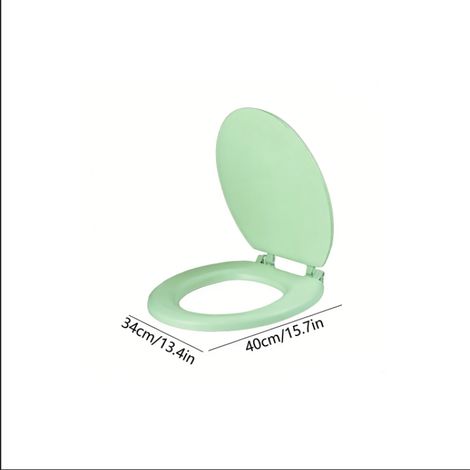 Housse de siège de toilette souple en mousse, accessoire de siège de toilette souple en EVA épais en forme de U, vert clair, indéformable, ne jaunit pas, douce et agréable au toucher. (1/5)