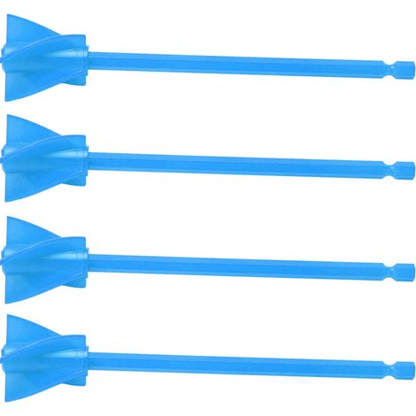 Accessoire de Perceuse pour Mélangeur de Peinture, Mélangeur de Résine 4 Pièces, Agitateur de Résine de Mélangeur de Résine époxy de Batterie Portable pour Travaux Manuels, Moules (Bleu) (1/5)