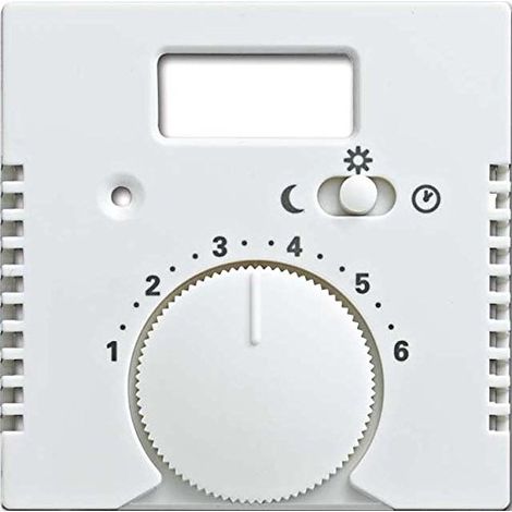 Busch-Jaeger Plaque centrale avec impression échelle 1 … 6 pour régulateur de température ambiante bouton rotatif blanc alpin - Busch-balance® SI (1795 TA-914), 2CKA001710A4065