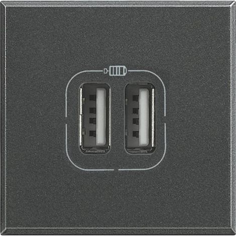 Hs4285C2 Enchufe Conector USB Doble Color Antracita Axolute (1/2)