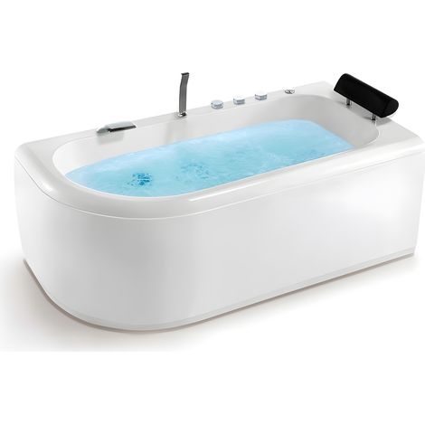 Baignoire balnéo asymétrique 170x85 cm IRIS DROITE IMASSAGE (1/5)