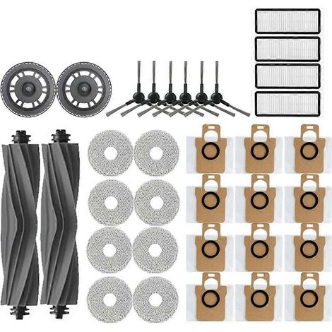 Pièces détachées pour aspirateur robot Dreame Bot L30 Ultra : brosse principale, couvercle, filtre, lingette de nettoyage, sac à poussière (1/5)