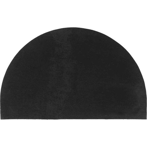 Maison Exclusive - Fußmatte Schwarz Halbrund 50x80 cm Kokosfaser (1/5)
