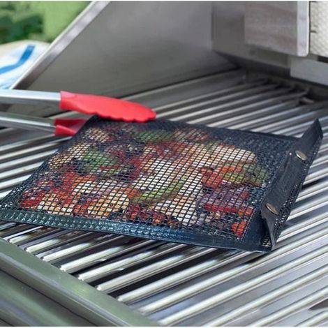 Grille Filet de cuisson Barbecue Réutilisable, Tapis en maille antiadhésive BBQ, Tapis grillagé de Cuisson Barbecue, Nettoyage Facil (1/4)