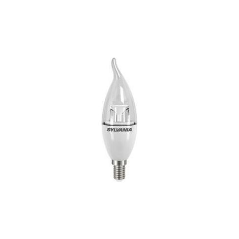 Lampe LED - SYLVANIA - AMP LED FLA CDV CL 4W 250LM E14 - Flamme - 4W - 2700K