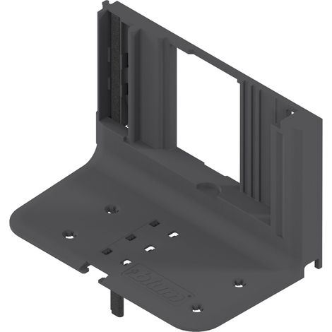 Blum Servo Drive Aufnahmewinkel 1-fach für Schubkästen und Auszüge, alternativ zum Trägerprofil, Spülenschrank, 95 x 83 mm, Kunststoff tiefgrau