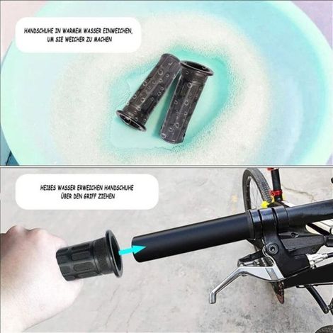Poignées De Brouette - Diamètre Intérieur 25 Mm - Longueur 120 Mm - Caoutchouc Antidérapant - Pour Vélos Tricycles Scooters Motos - Lot De 4 (1/5)