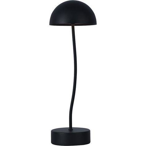 V-TAC VT-7574 Wiederaufladbare LED-Tischlampe 3 W, schwarze Farbe, batteriebetrieben mit USB C Touch, dimmbar 3000 K – 23093 (1/5)