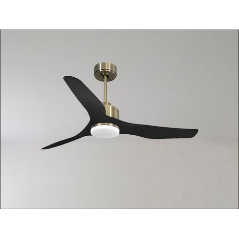 Modulo Latino Slim - Super destratificateur et ventilateur DC 166 cm Chocolat pales bois noir idéal 30 à 60 m² (1/5)