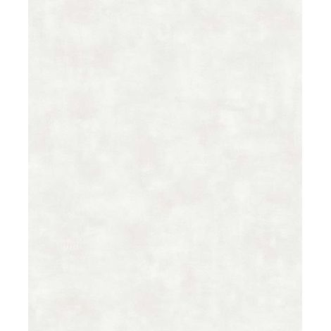 Papier peint uni effet toile lin blanc pur (1/2)