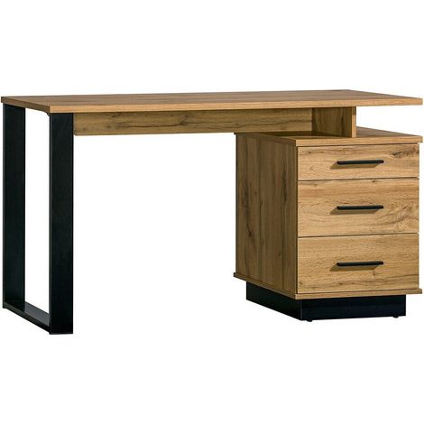 Mesa de oficina Tenodeu 107 , Con cajones, Número de puertas: 0, Número de cajones: 3, 75x135x56cm
