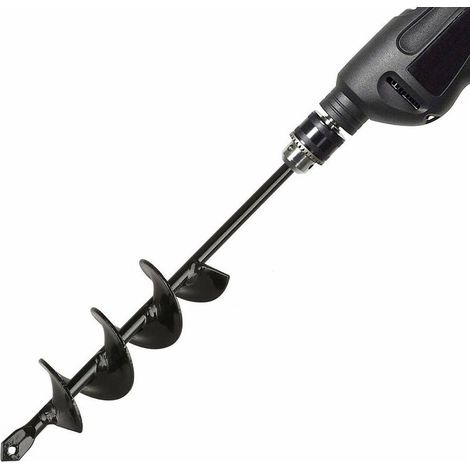 Tariere jardin perceuse,Mèche Jardin Tarière, Outil de Plantation Pratique pour Fleur Planter des Arbres Arbustes - 4×22cm (1/5)