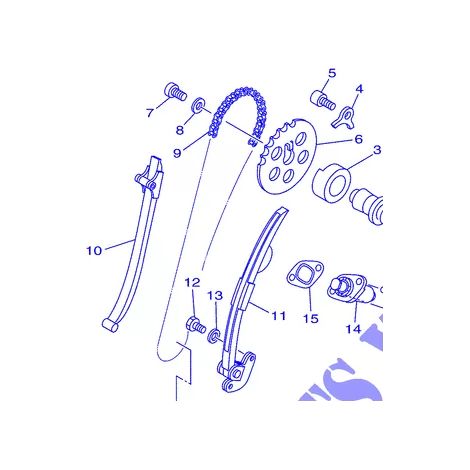 Yamaha 5JX-12241-00 - Guide butée de chaîne 2 - DRAGSTAR 125 00-02