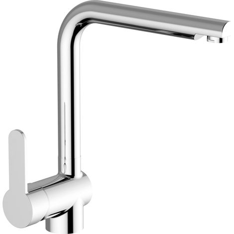 Schläfer 30506010 Miscelatore Lavello Cucina Cromo, Bocca Girevole 360° a squadra, Rubinetto Cucina Professionale in Ottone, Miscelatore Serie Good Life (1/5)