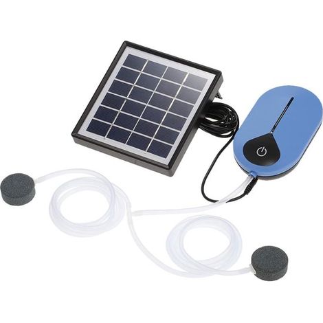 1 5-W-Solar-Teichbelüfter 6 V 0 5 l min 0 9 l min 3600 mAh Solar-Luftpumpe zum Einstecken Aquariumbelüfter leiser Betrieb mit Ausströmerrohr für 1,5 (1/2)