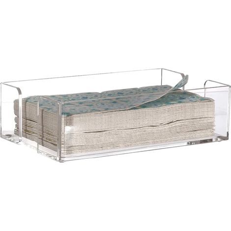 acrylic Clear Napkin Holders for kitchen,Guest Towel Basket,PaperTowel Holder in Clear,Cocktail and Guest Napkin Holder