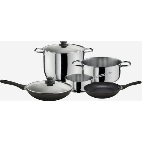 Set batteria 7 pezzi inox antiaderente induzione Free (1/5)