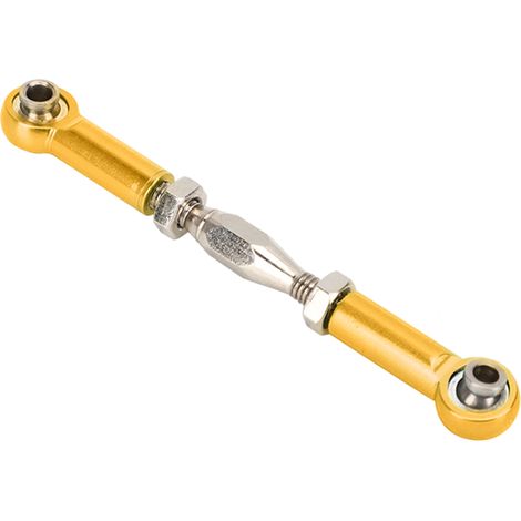 6-teiliges Set verstellbarer Schubstangen und Spannschloss-Verbindungsstangen aus Aluminiumlegierung für RC-Car-Modelle (goldfarben) (1/5)