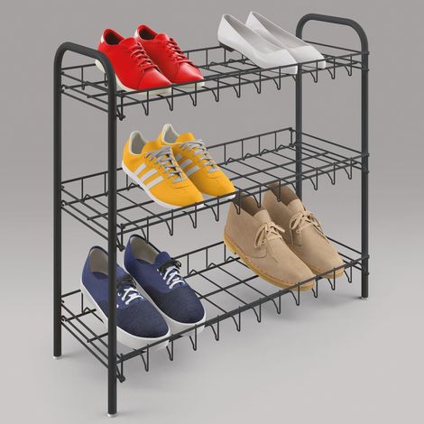 Scarpiera a 3 Livelli Shoe 3 Nera Metaltex (1/2)