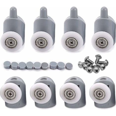 verstellbare Doppelrollen für Duschtüren im Badezimmer (25 mm) (1/5)