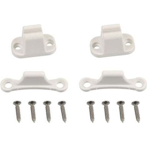 [JAMAIS UTILISÉ] Serrure Porte pour Camping-Car et Caravane , Compatible Trous de Montage de 35 mm et 48 mm , Accessoires Camping Car , Serrure Blanche pour Compartiment , Sécurité Renforcée pour Camp (1/4)