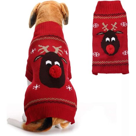 Pull pour animaux de compagnie Red Nose Fawn (Rouge XL) (1/3)