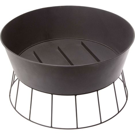 Braciere da Esterno Verdemax Ø57x32 cm Forca e Paletta Incluse in Metallo Nero (1/3)