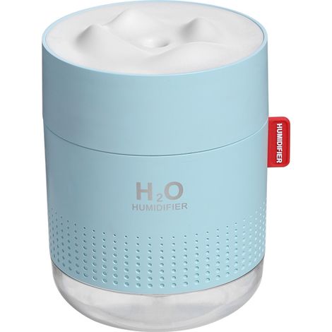Tragbarer USB-Luftbefeuchter für Zuhause, Schlafzimmer, Büro, Auto, 500 ml, Blau