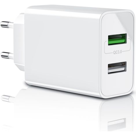 Aplic USB-Ladegerät 3000 mA, 2-Port, 30W, Quick Charge 3.0 (QC 3.0) Schnelladefunktion (1/5)