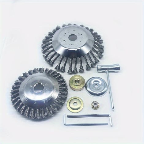 Tête 15+20 cm, disque acier, kit 7 lames universelles
