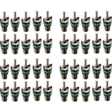 Assortimento di 40 aghi per valvole di refrigerante R134A resistenti al calore per auto.